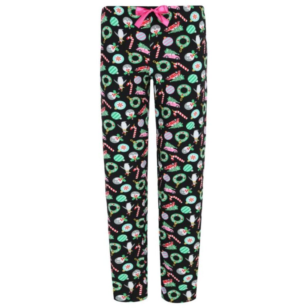 Roll Outta Bed Women's Christmas Ornament Open Bottom Pajama Pants